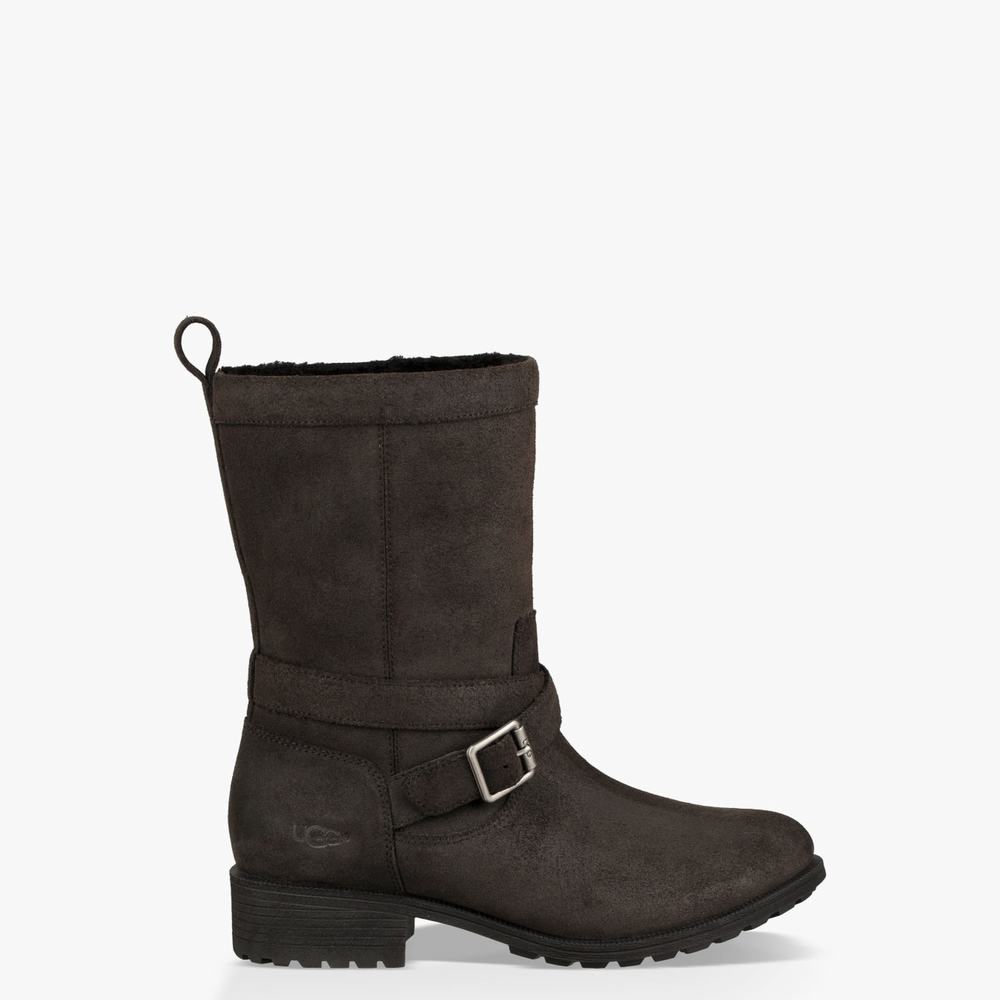 Bottes Classic UGG Glendale Femme Noir Soldes 912ZSDET